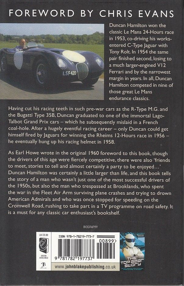 Duncan Hamilton: Touch Wood - The Autobiography Back Cover