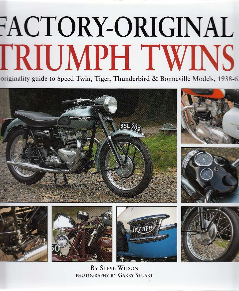 Motorcycle guidebook cover with Triumph Twins title and classic twin motorcycle