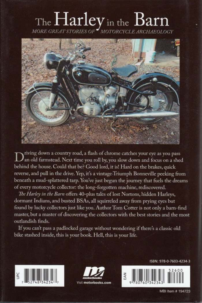 The Harley in the Barn: More Great Tales of Motorcycle Archaeology Back Cover