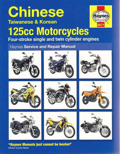 Chinese, Taiwanese and Korean 125cc Motorcycles Workshop Manual