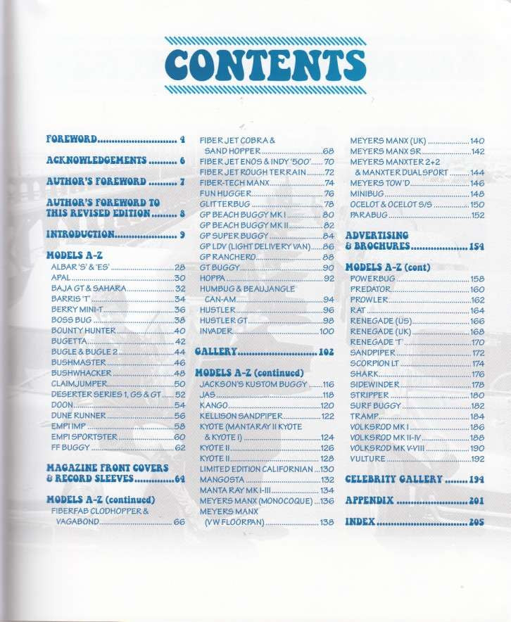 Dune Buggy Handbook Content