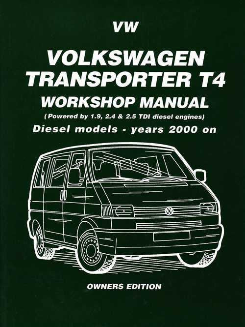 Volkswagen Transporter T4 2000 Onwards Workshop Manual