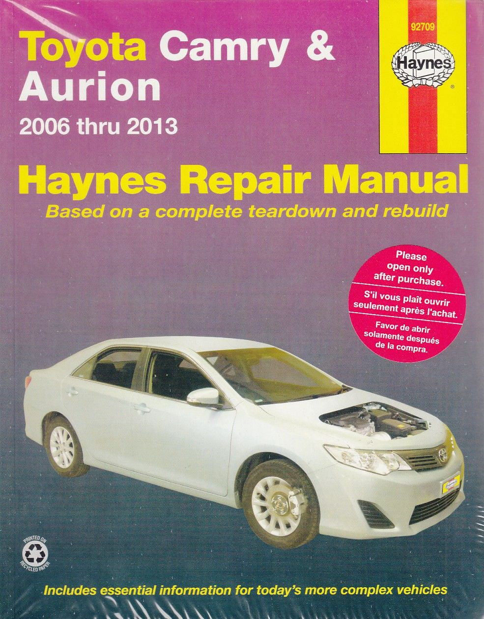 Toyota Camry & Aurion 2006 - 2013 Workshop Manual