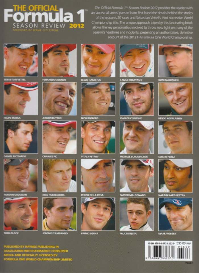 The Official Formula 1 Season Review 2012 Back Cover