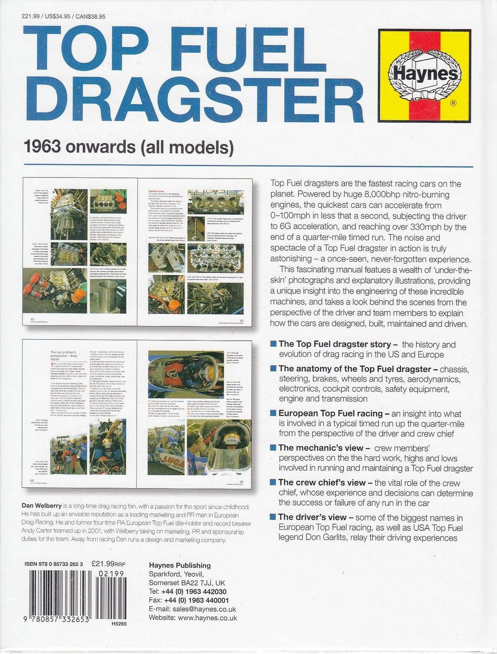 Top Fuel Dragster 1963 onwards (all models) Owners' Workshop Manual Back Cover