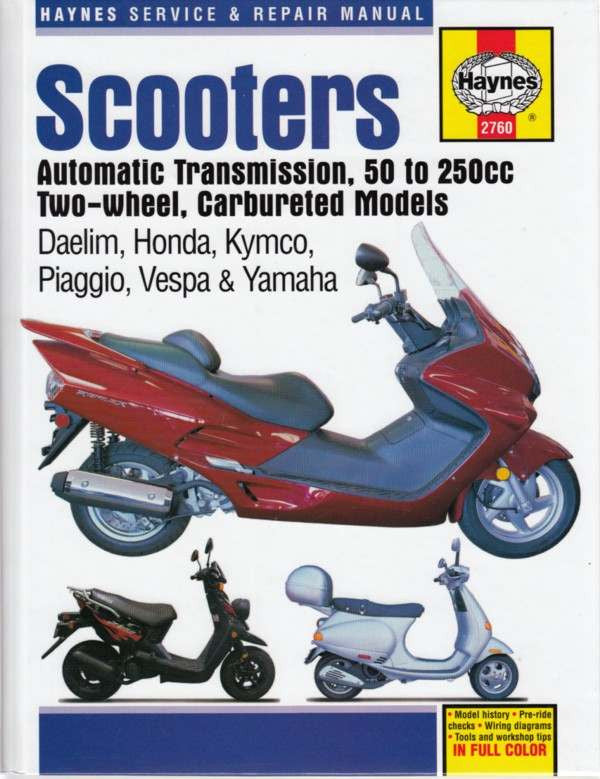 Scooters Automatic Transmission, 50 to 250cc Two-wheel, Carbureted Models Workshop Manual