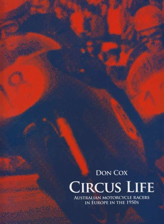 Circus Life book cover with red and blue pattern, Don Cox, title text