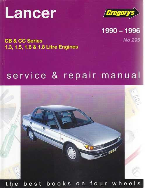 Lancer 1990–1996 service and repair manual cover with car photo