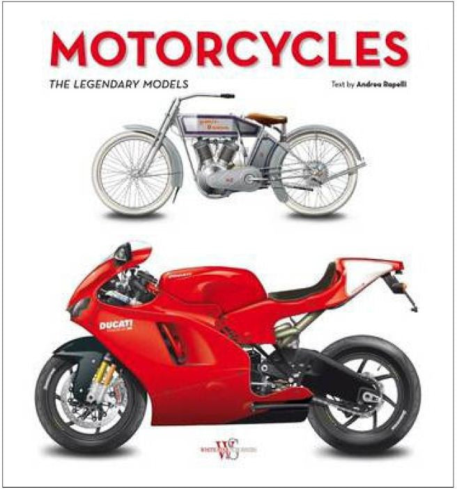 Motorcycles book cover with classic motorcycle illustrations and title
