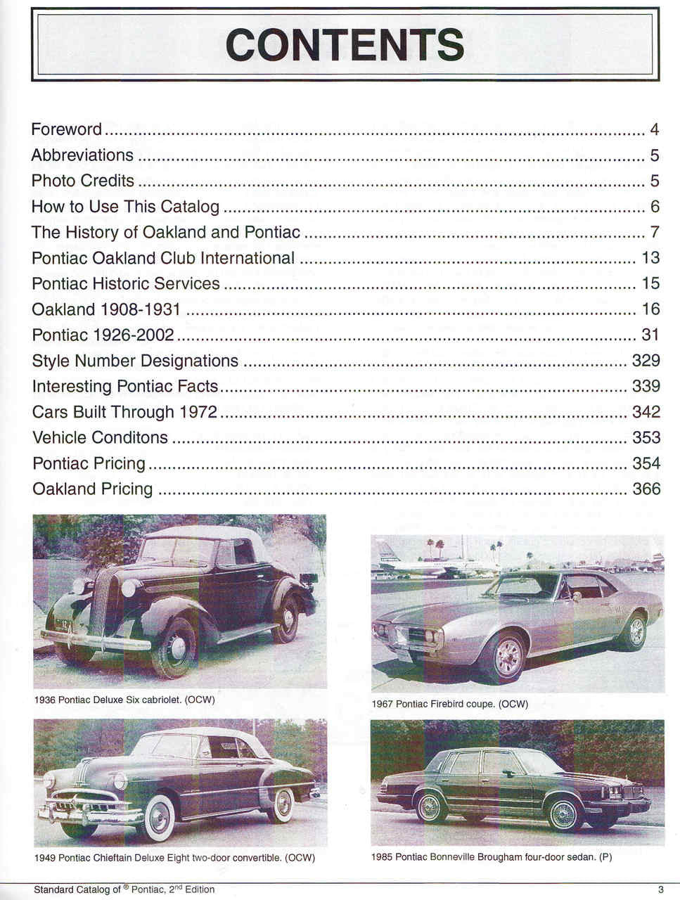 Standard Catalog of Pontiac 1926 - 2002 - 2nd Edition - cont
