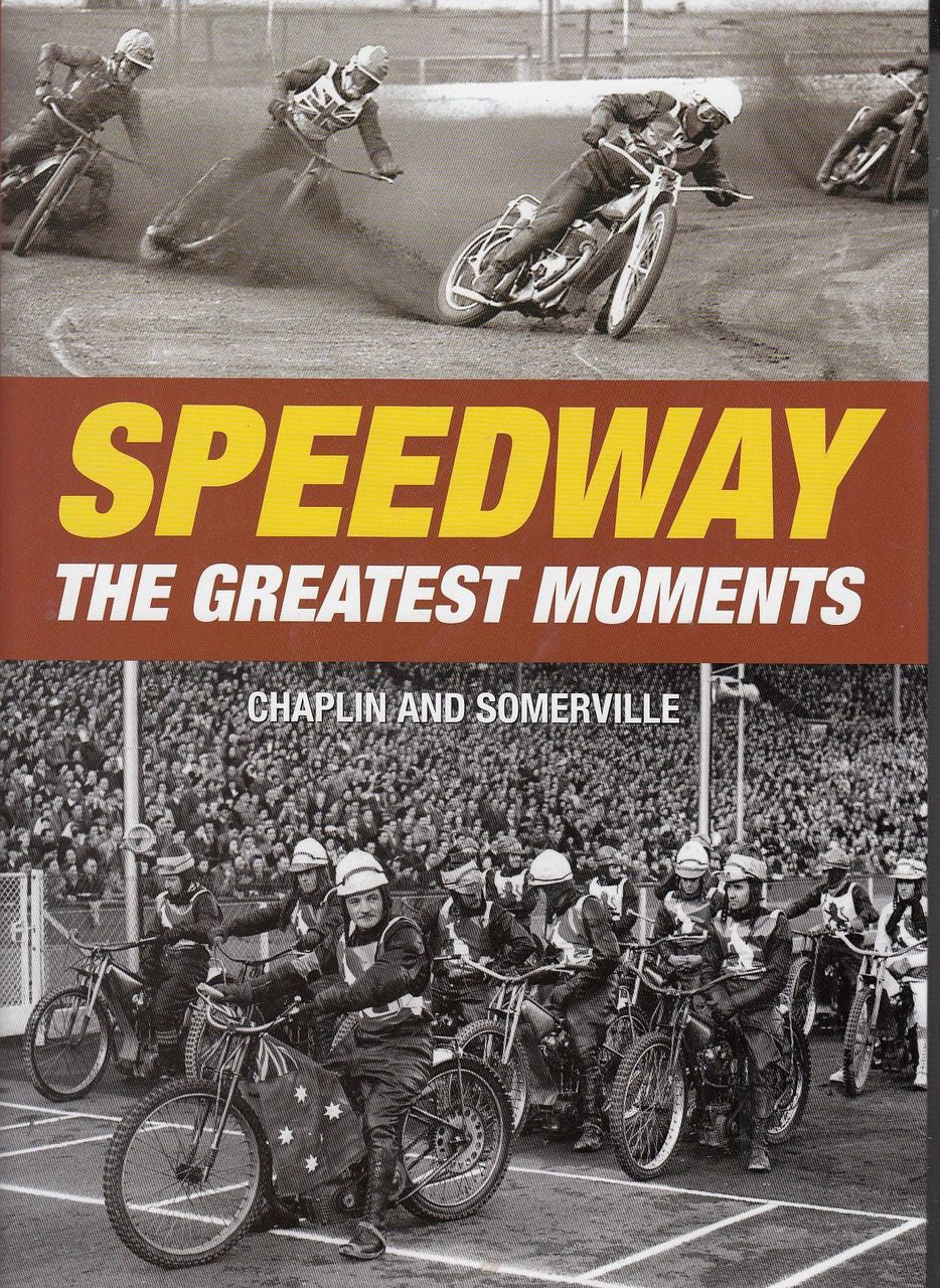 Paperback book front cover with SPEEDWAY title and photo of riders on motorcycles