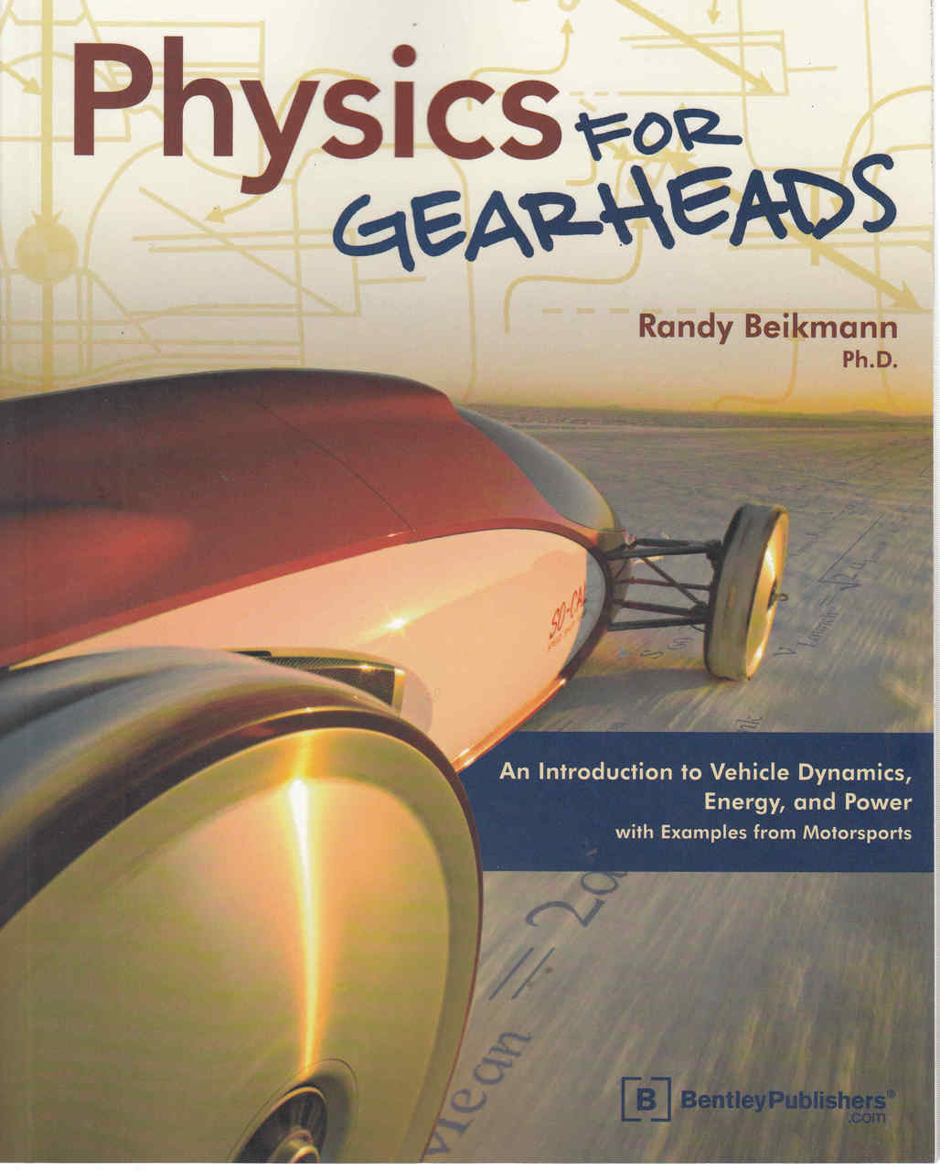 Physics for Gearheads book cover with car wheel and vehicle dynamics subtitle
