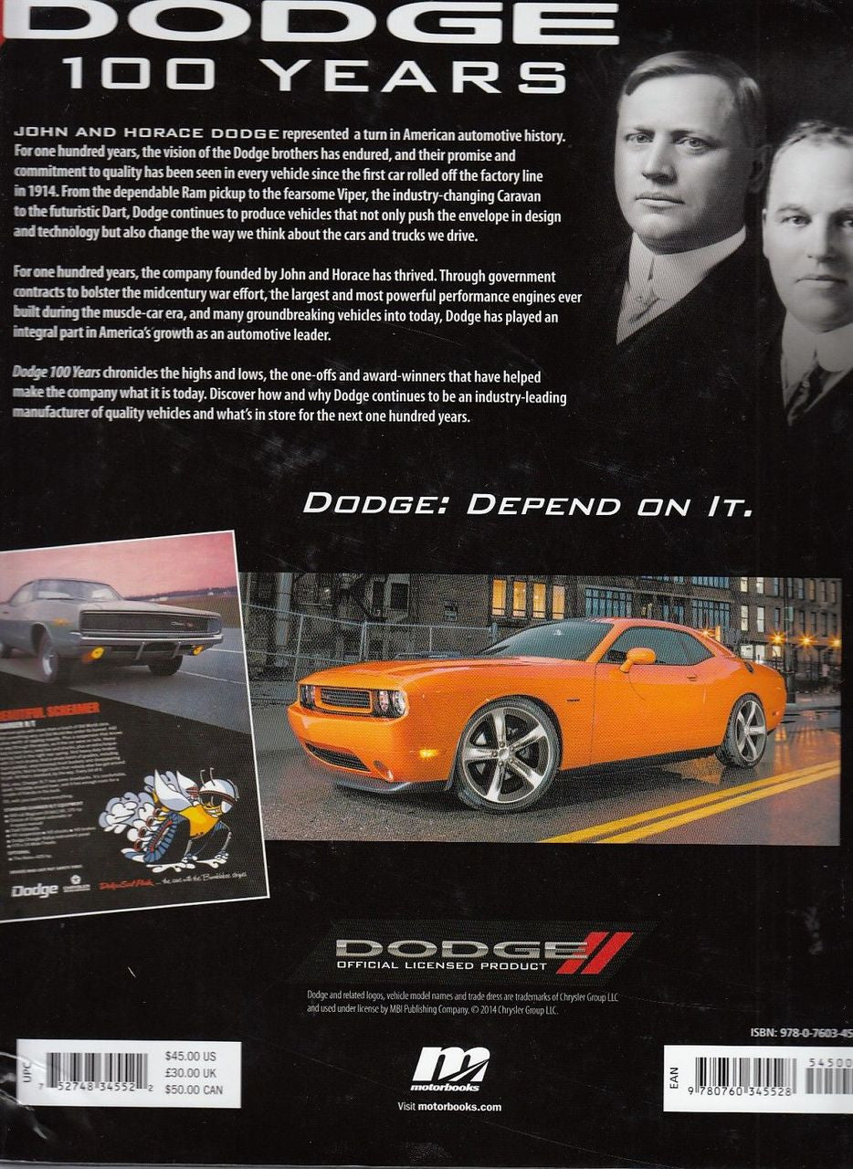 Dodge 100 Years Back Cover