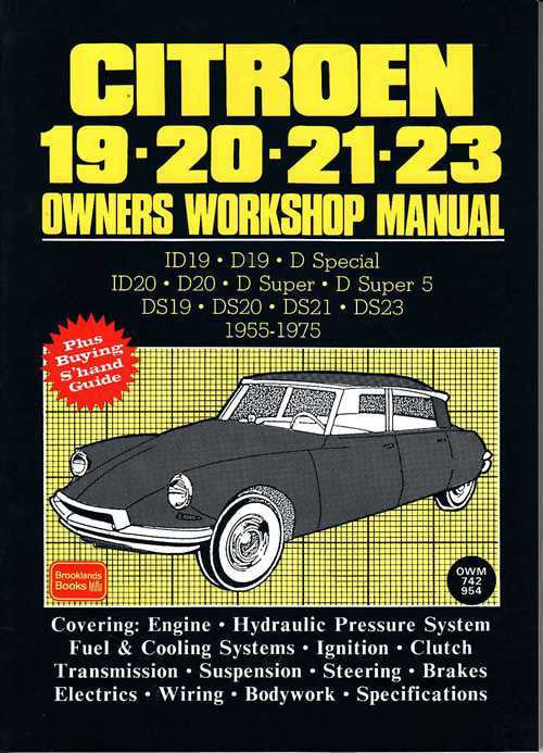 Citroen 19 - 20 - 21 - 23 1955 - 1975 Workshop Manual