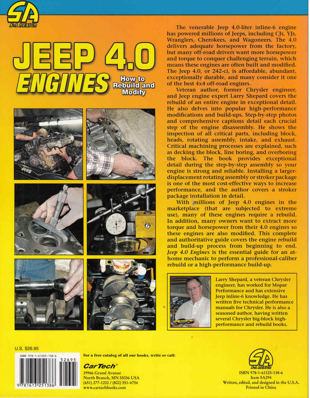 Jeep 4.0 Engines How to Rebuild and Modify - back