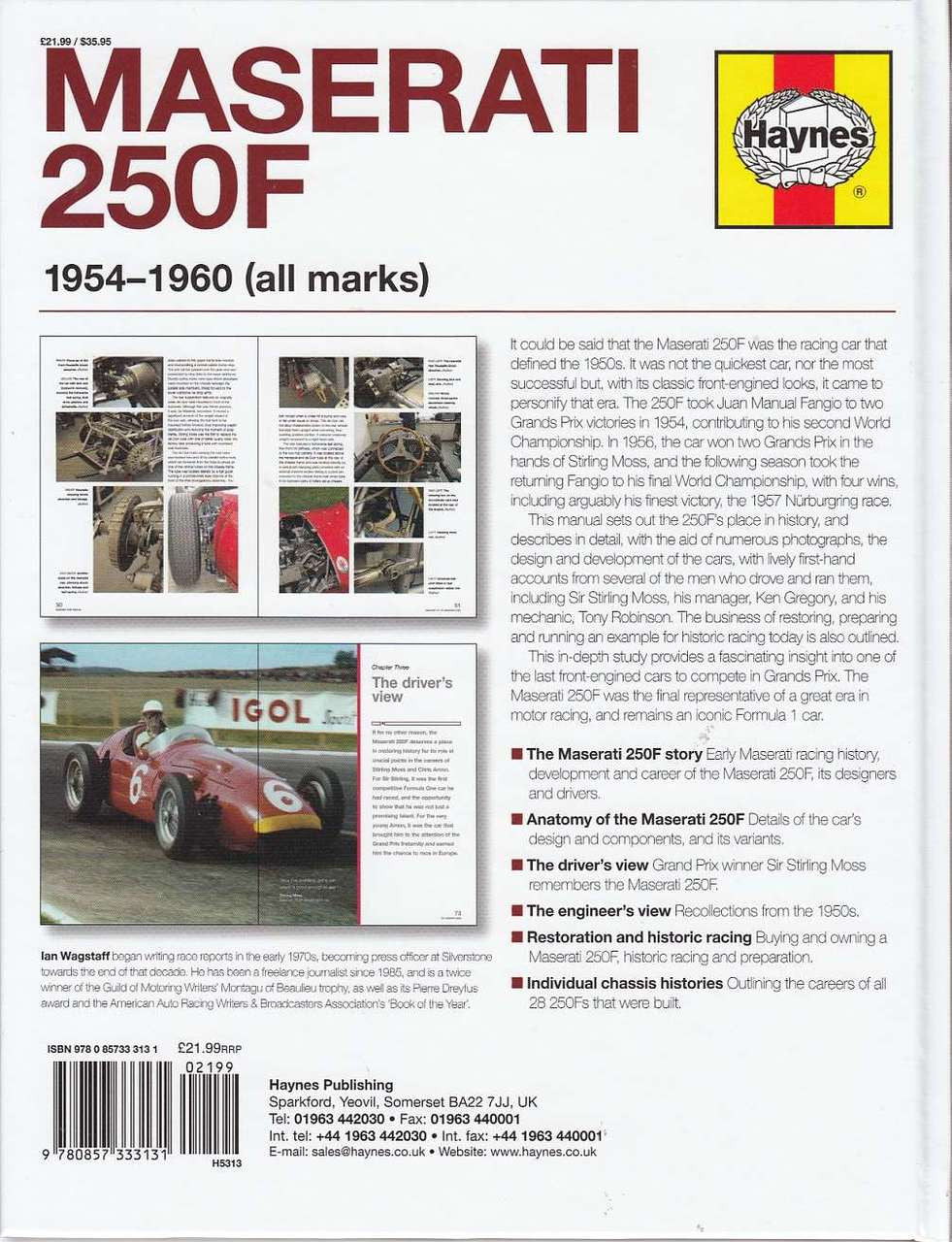 Maserati 250F Manual Back Cover