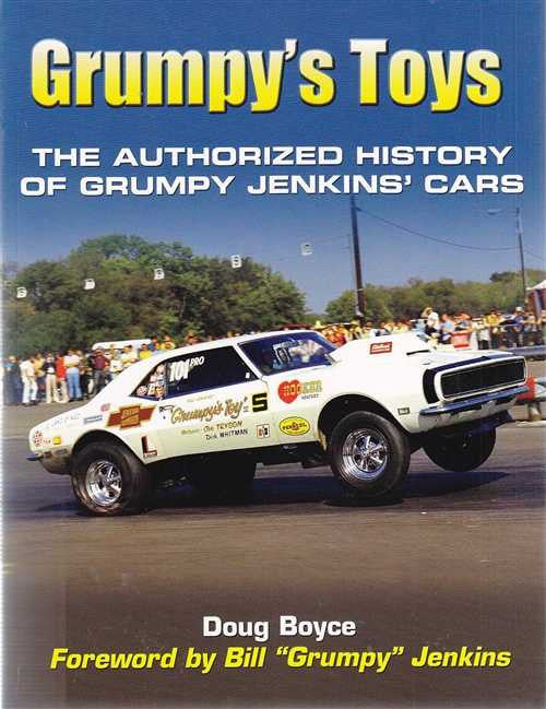 Book with cover showing a white classic car and large blue-and-yellow title text