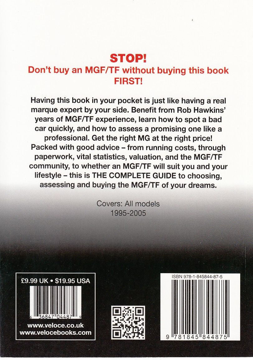 MG MGF & TF All models 1995 - 2005: The Essential Buyer's Guide Back Cover