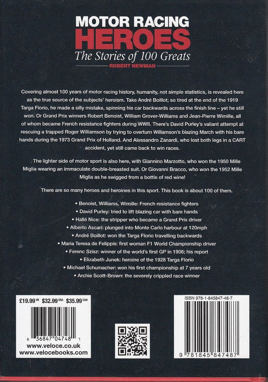 Motor Racing Heroes: The Stories of 100 Greats Back Cover