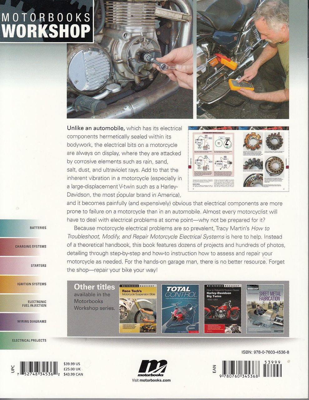 How to Troubleshoot, Repair and Modify Motorcycle Electrical Systems Back Cover