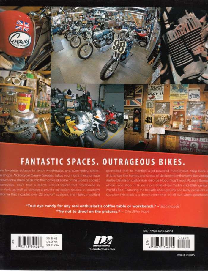 Motorcycle Dream Garages Back Cover