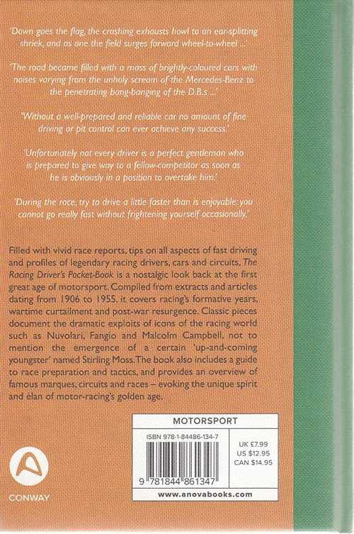 Pocket-book back cover with Motorsport logo, ISBN details, and publication info