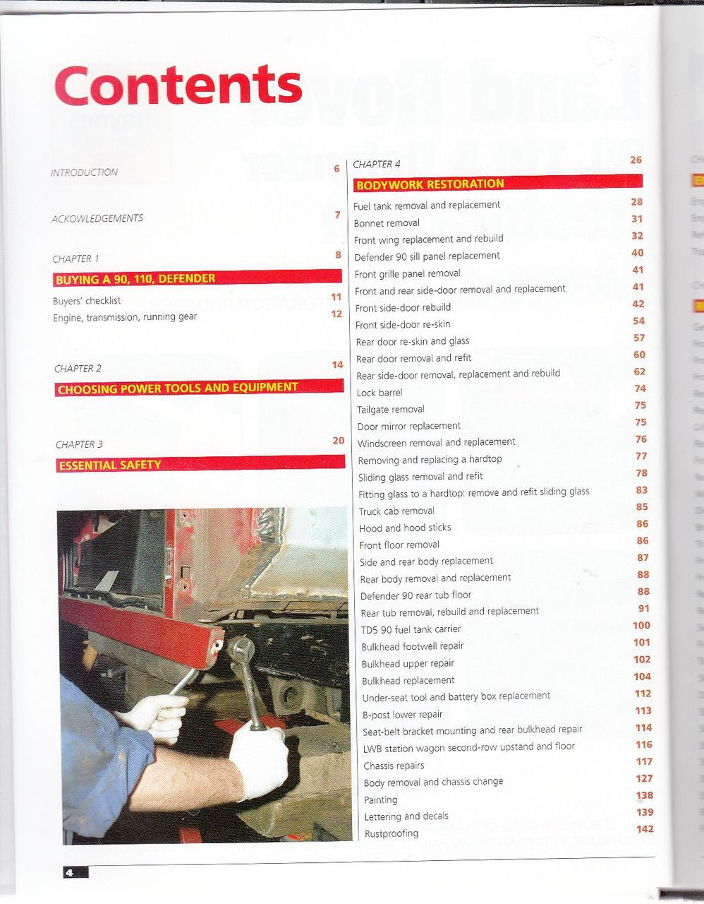 Land Rover 90, 110 & Defender Restoration Manual Content 1