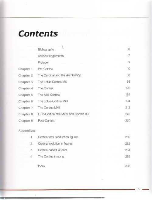 Book contents page with Contents heading and chapter list, page numbers
