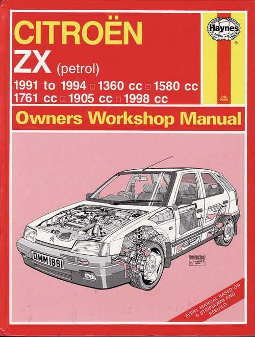 Citroen ZX (petrol) 1991 - 1994 Workshop Manual