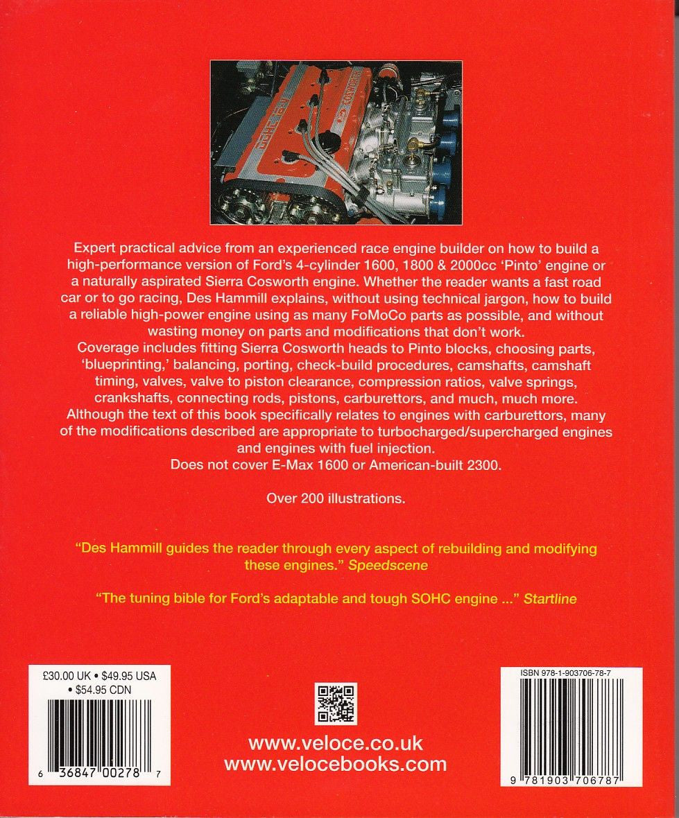 Engine manual back cover with text blocks, barcodes, and publisher info
