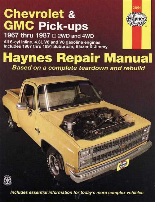 Chevrolet &amp; GMC Pick-ups 1967 - 1987 Workshop Manual