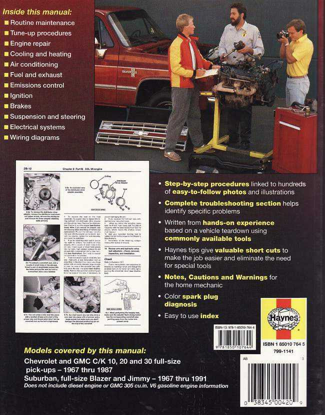 Chevrolet &amp; GMC Pick-ups 1967 - 1987 Workshop Manual