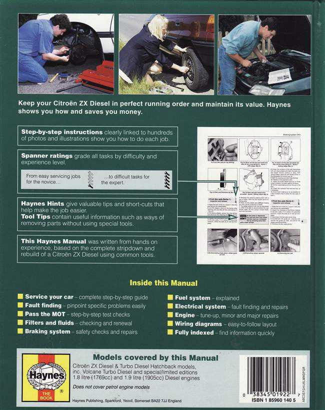 Citroen ZX (diesel) 1991 - 1993 Workshop Manual