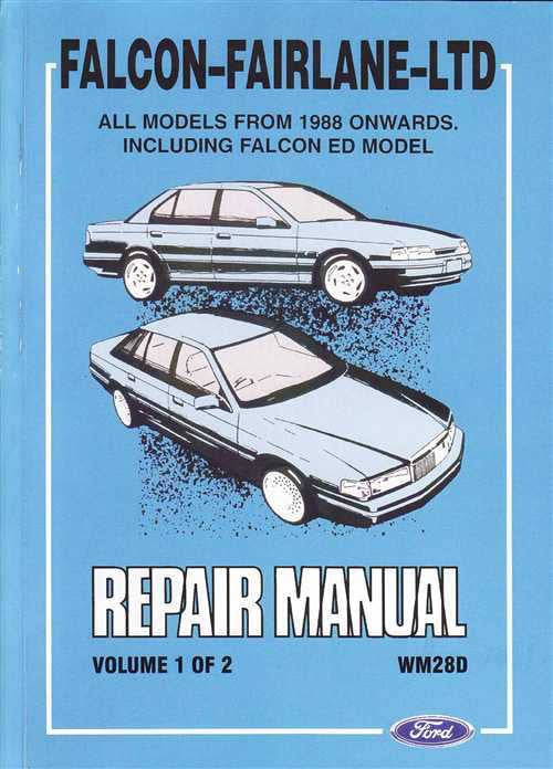 Ford Falcon-Fairlane-LTD repair manual, Volume 1 of 2, all models from 1988