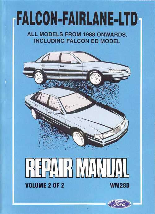 Ford Falcon-Fairlane-LTD repair manual, Volume 2 of 2, all models from 1988