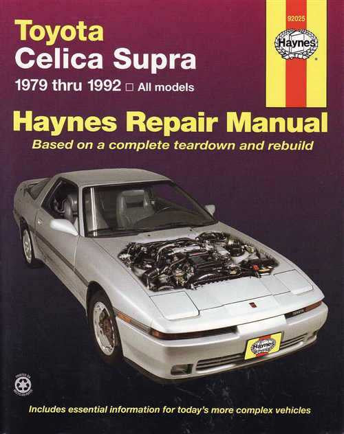 Toyota Celica Supra 1979 - 1992 Workshop Manual