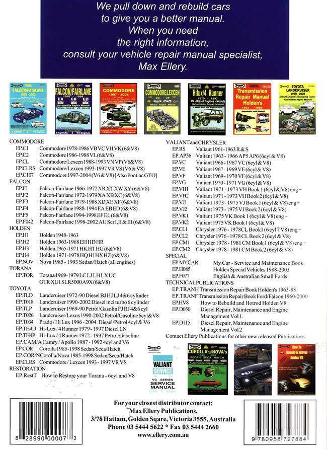 Toyota Hi-Lux &amp; 4Runner Petrol RN, YN, VZN Series 1970 - 1997 Workshop Manua