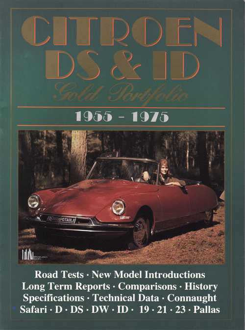 Automotive portfolio book cover with red Citroën DS & ID, Gold, 1955–1975.