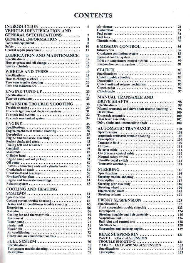 Holden Barina 1985 - 1988 Workshop Manual