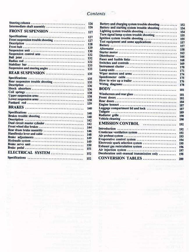 Holden Commodore VH Series 4 Cylinder 1981 - 1983 Workshop Manual