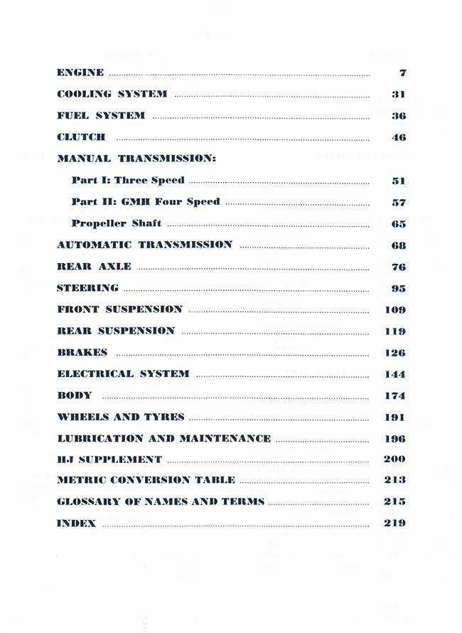 Holden HQ, HJ, 6 Cylinder 1971 - 1976 Workshop Manual