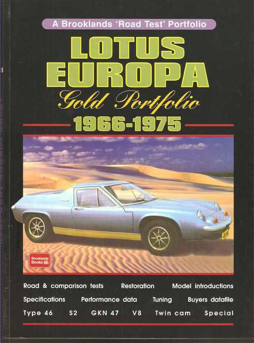 Lotus Europa 1966 - 1975 Gold Portfolio