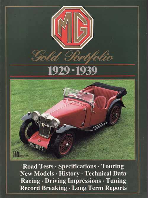 MG Gold Portfolio 1929 - 1939