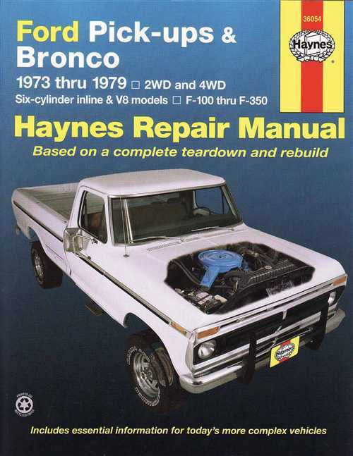 Ford Pick - Ups and Bronco 1973 - 1979 Workshop Manual