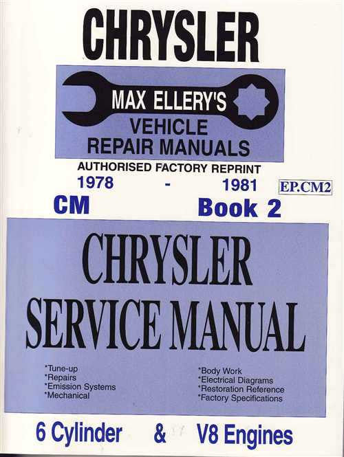 Chrysler CM 1978 - 1981 Workshop Manual (Book 2)