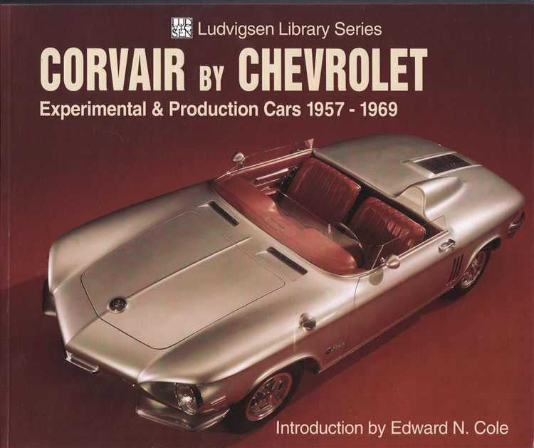 Corvair by Chevrolet book, Ludvigsen Library series, front cover with silver car
