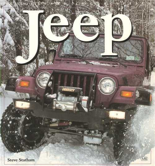Jeep Enthusiast Color Series book cover with red Jeep in snowy landscape and large logo
