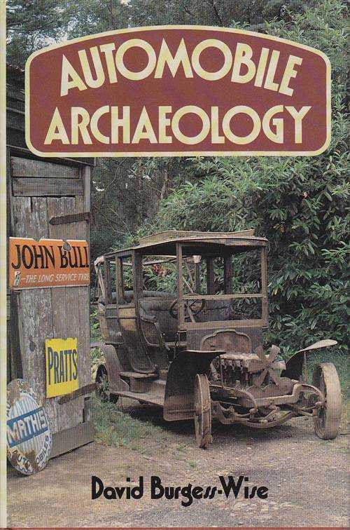 Automobile Archeology book cover with vintage car illustration and large title text.