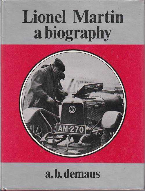 Hardcover biography book with gray cover and red panel, Lionel Martin title at top