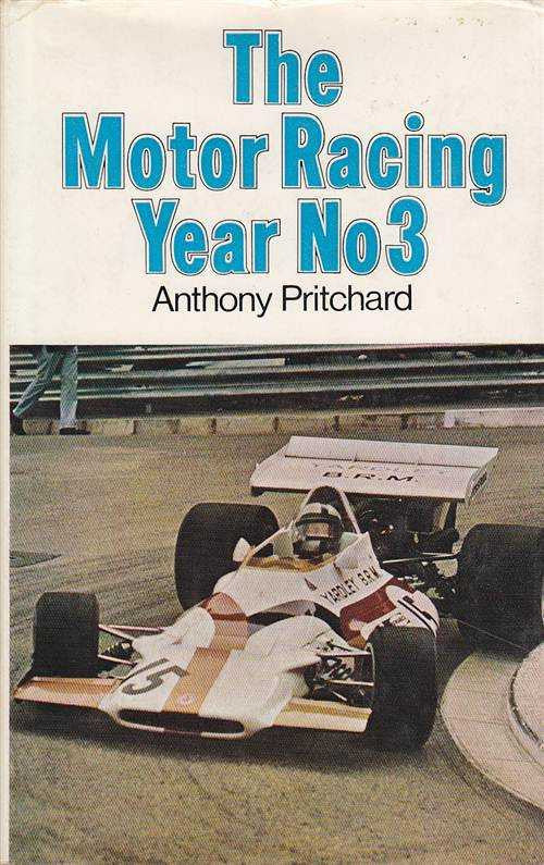 Motor Racing Year No3 book cover with racing car and title text; Anthony Pritchard